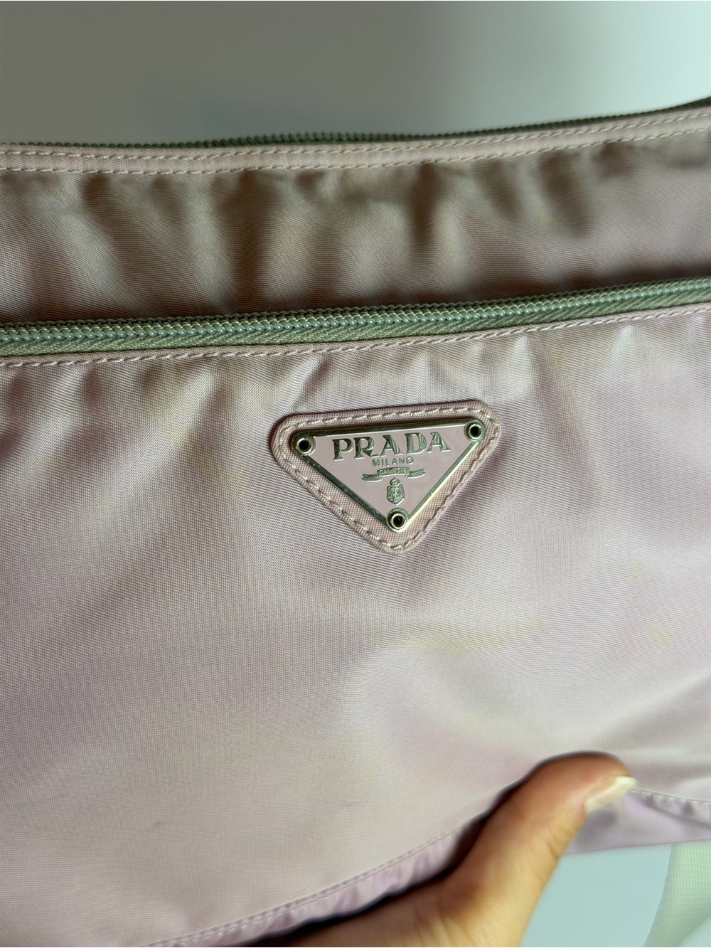 Prada Tessuto Soft Pink Hue Nylon Shoulder Crossbody Bag - Picture 5 of 16